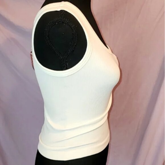 NWT Ribbed Crop white tank Bodycon Bombshell Size S - Picture 4 of 6